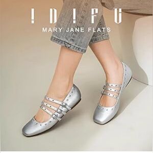 IDIFU Metallic Mary Jane Flats